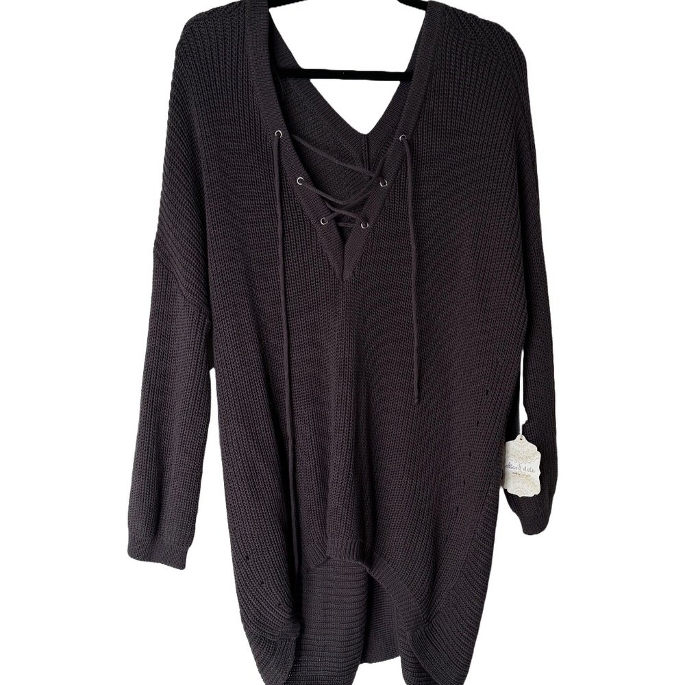 NWT Altered State Long Brown and Oversized Shirt Women’s Size Medium